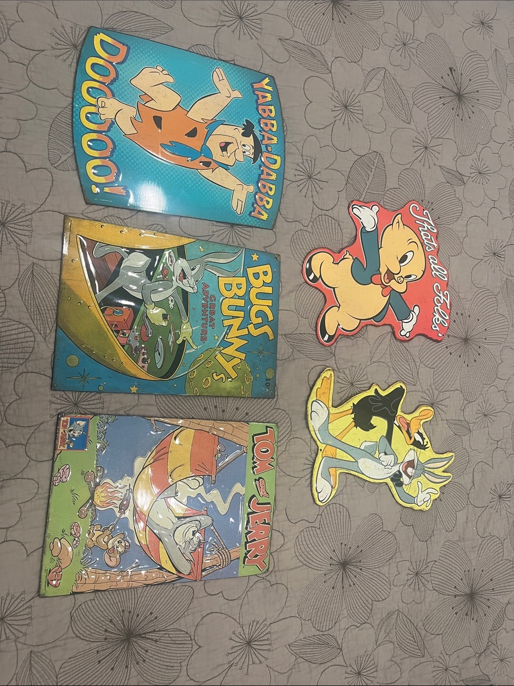 Old cartoon decor set of 5